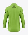 Men's Long Sleeve Shirt Mockup - Back View
