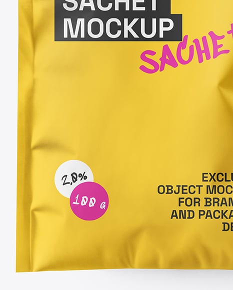 Matte Sachet with Zip Lock Mockup