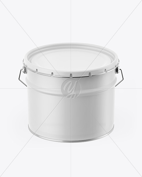 Matte Tin Can w Metallic Handle Mockup