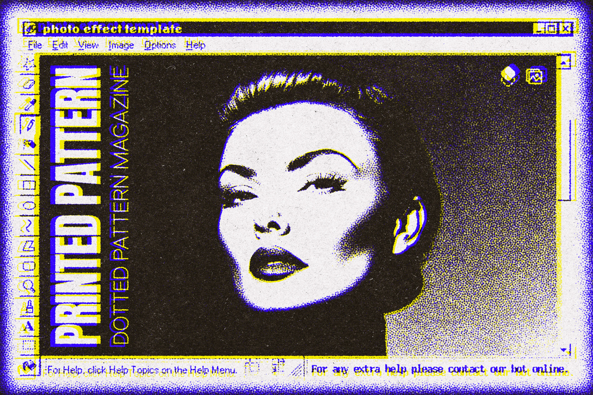 Pattern Magazine Photo Effect