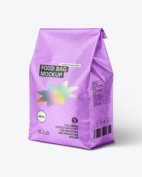 Kraft Paper Food Bag Mockup