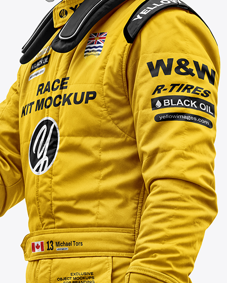 Two Men Wearing Racing Kits Mockup