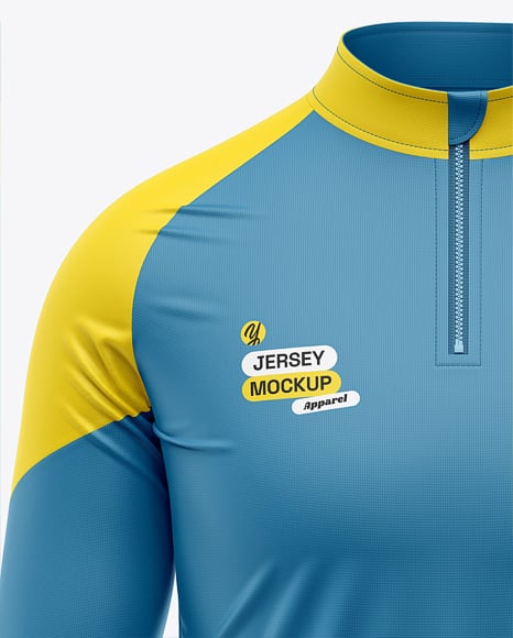 ¼ Zipper Mock Neck Long Sleeve Jersey