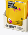 Small Display Box with Glossy Snacks Mockup