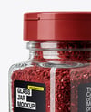 Square Glass Jar with Sumac Spice Mockup