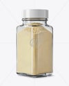 Square Glass Jar with Garlic Powder Mockup