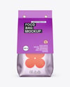 Matte Metallic Package with Paper Label Mockup