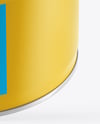 Matte Tin Can w/ Metallic Handle Mockup