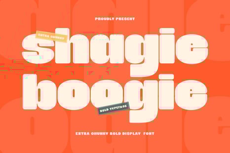 Shagie Boogie - Extra Chunky Bold Display Font - Fonts