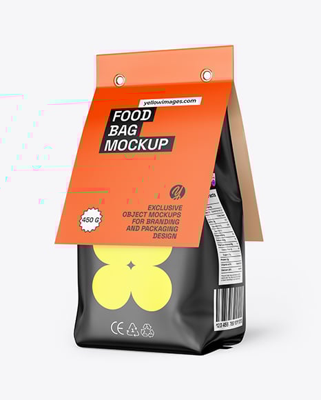 Matte Package with Paper Label Mockup