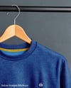 Sweatshirt on a Wooden Hanger Against a Plain Background Mockup