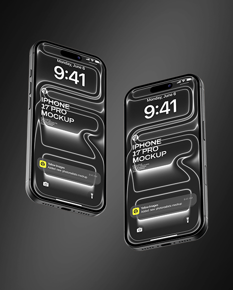 Two Iphones 17 Pro Mockup
