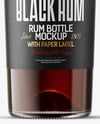 Black Rum Bottle Mockup