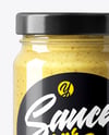 Glass Jar with Dijon Mustard Mockup