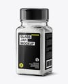 Square Glass Jar with Fine Salt Mockup