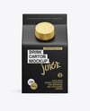 Matte Drink Carton Box Mockup - Front view
