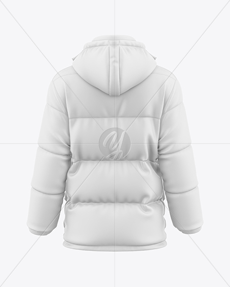 Men's Down Jacket Mockup - Back View