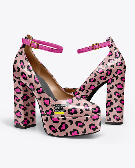 Pair of Platform Heels Mockup - Shoe mockups