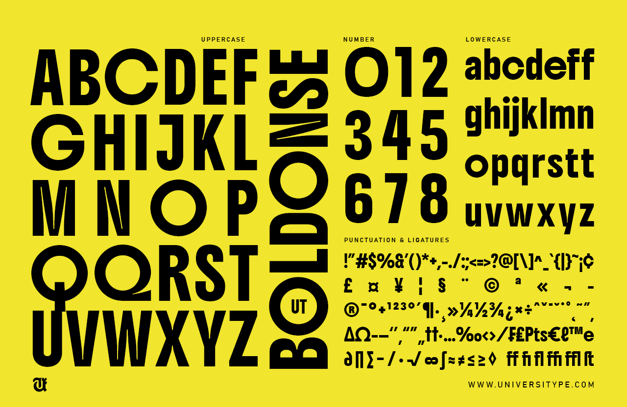 UT Boldonse - A Bold Condensed Sans Serif