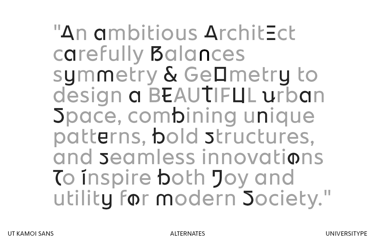 UT Kamoi Sans - A Geometric Sans Serif