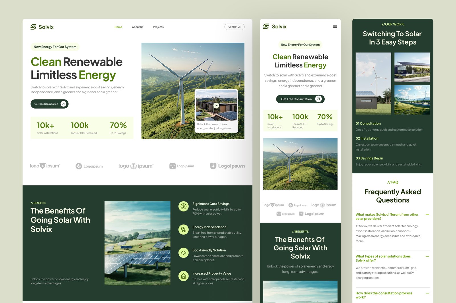Solvix - Solar Panel Website
