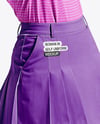 Woman Wearing Golf Shirt and Skirt Mockup