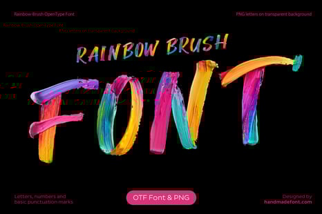 Rainbow Brush Font