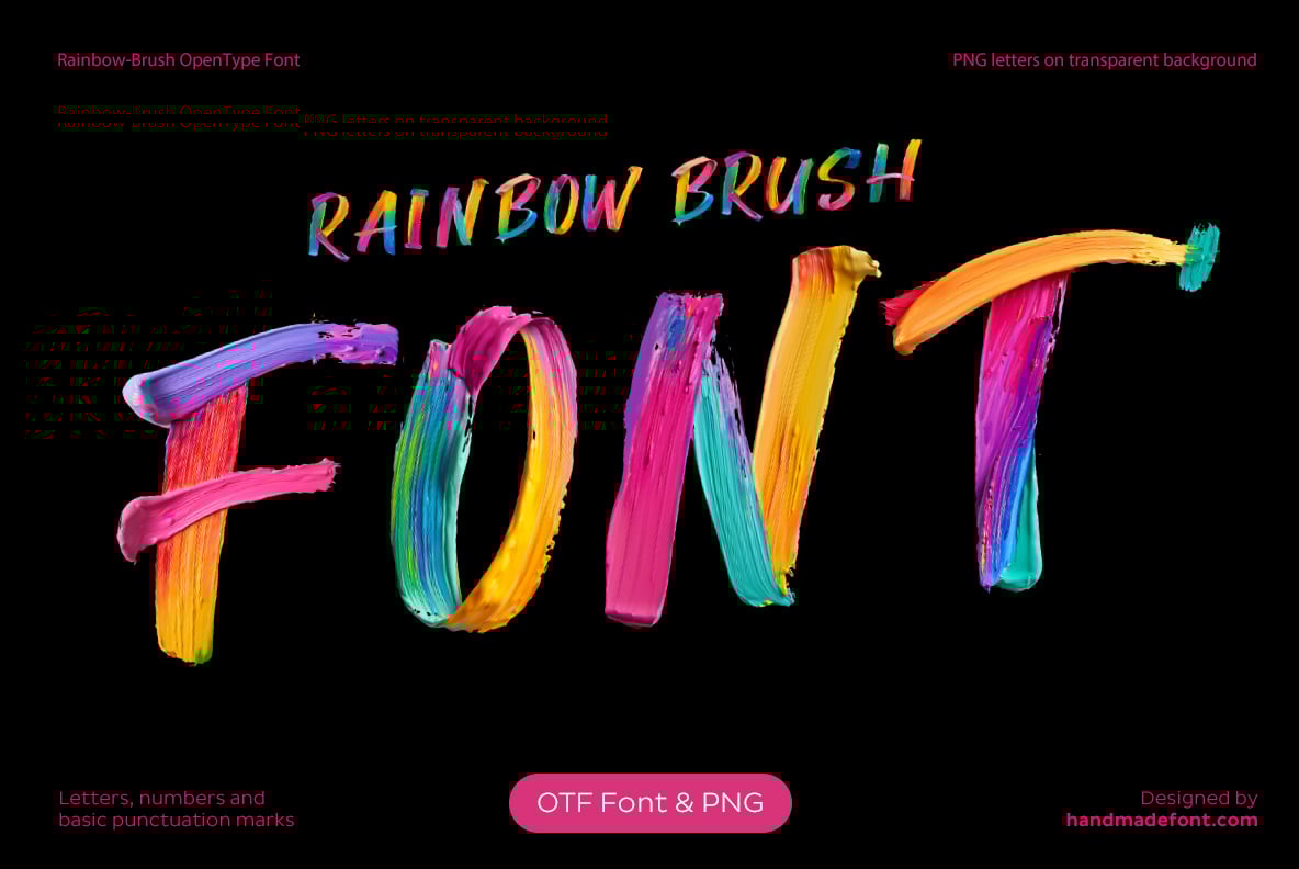 Rainbow Brush Font