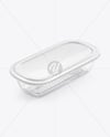 Clear Plastic Container with Glossy Plastic Lid Mockup