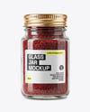 Glass Jar with Sumac Spice Mockup