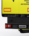Semi Trailer Truck Mockup - Back Half Side View