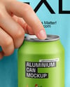 Drink Can in Hands Mockup