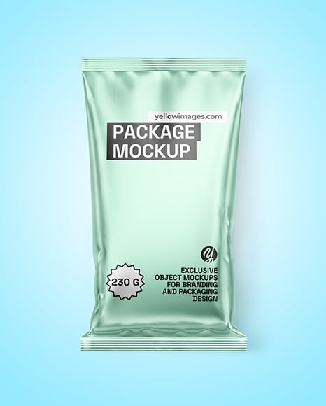 Matte Metallic Package Mockup