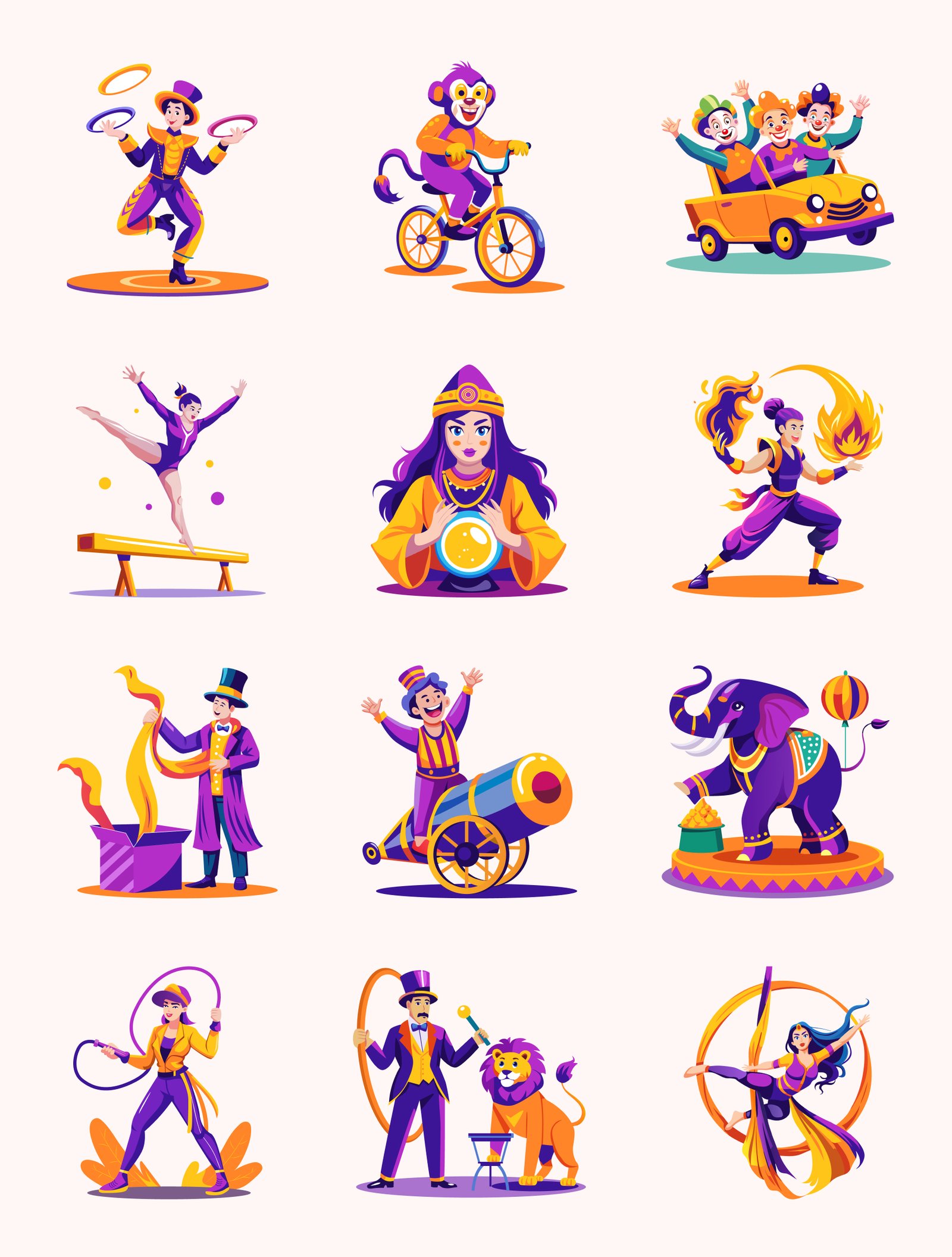 Circus Performer Illustrations