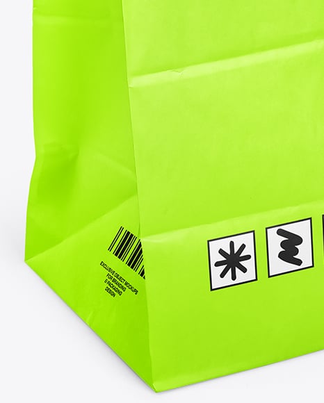 Kraft Paper Bag with Handles Mockup