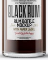Black Rum Bottle Mockup