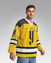 Man Wearing Ice Hockey Jersey Mockup