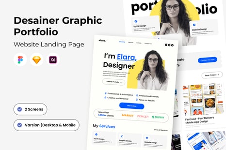 Modern Portfolio Landing Page for Graphic Designers