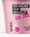 Matte Ice Cream Cup Mockup