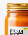 Clear Glass Jar with Lobster Bisque Mockup