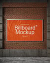 Billboard on a Brick Wall Mockup