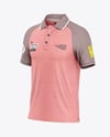Men's Heather Raglan Polo Shirt Mockup - Half Side View