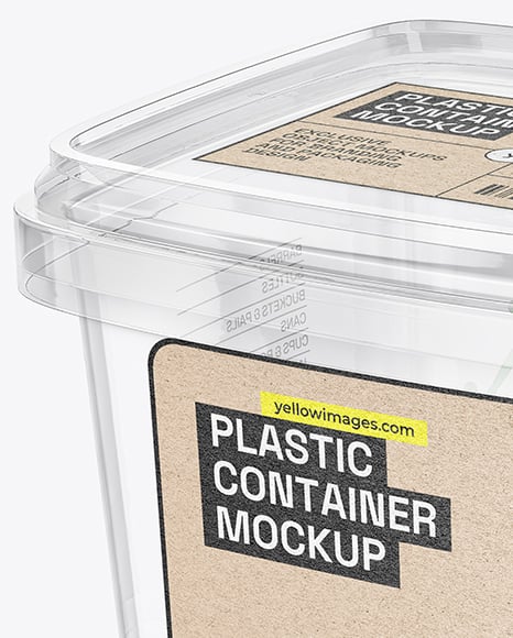 Clear Plastic Food Container Mockup