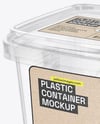 Clear Plastic Food Container Mockup