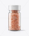 Glass Jar with Pink Salt Mockup