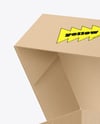 Opened Corrugated Cake Box Mockup