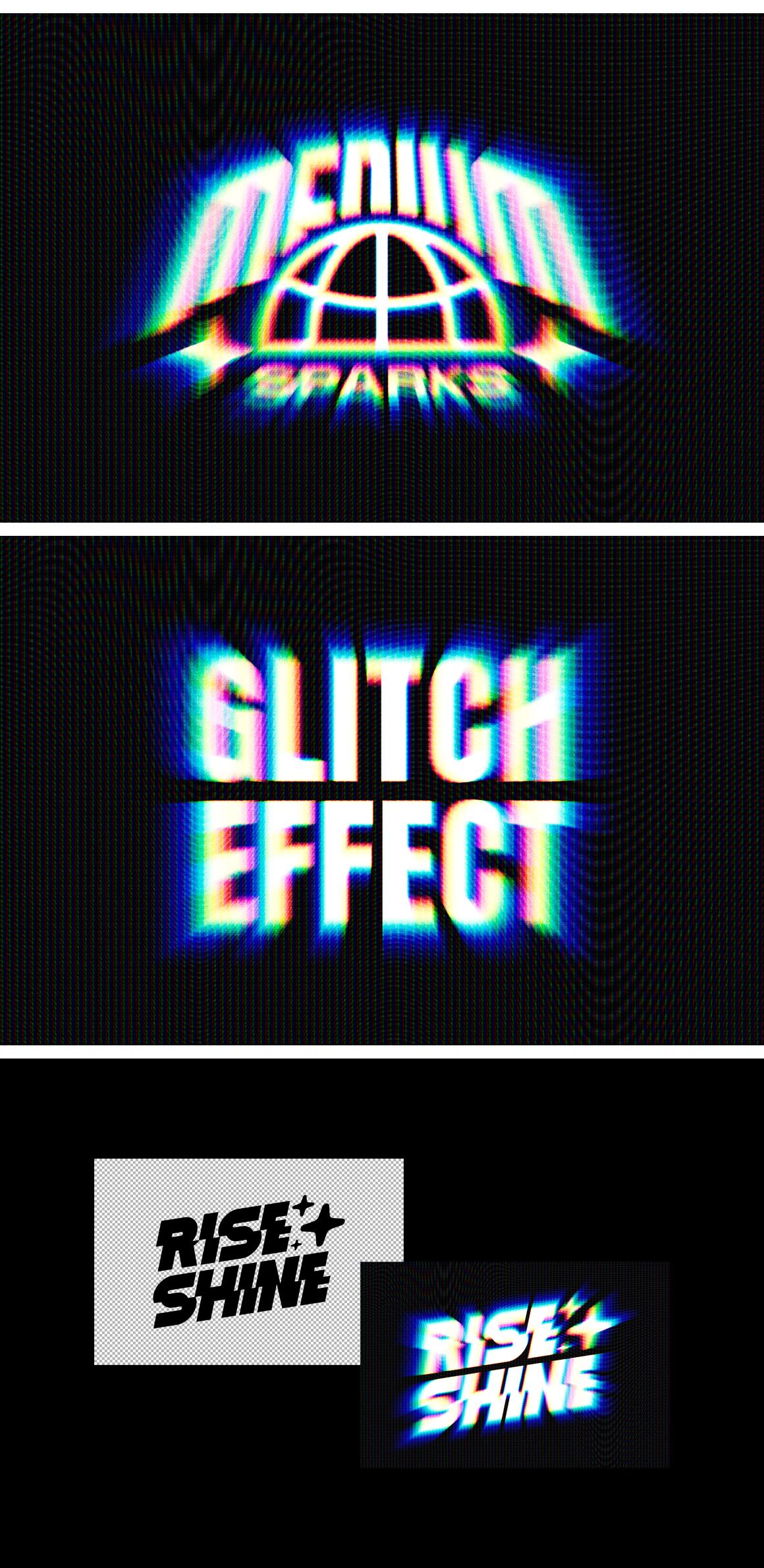 Glitchy CRT Screen Text &amp; Logo Effect