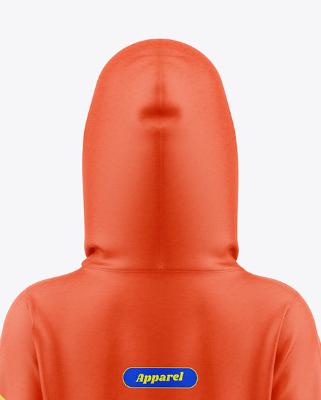 Women Cotton Hoodie Dress Mockup - Back View