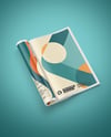 Opened Magazine Mockup - Half Side View
