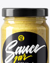 Glass Jar with Dijon Mustard Mockup